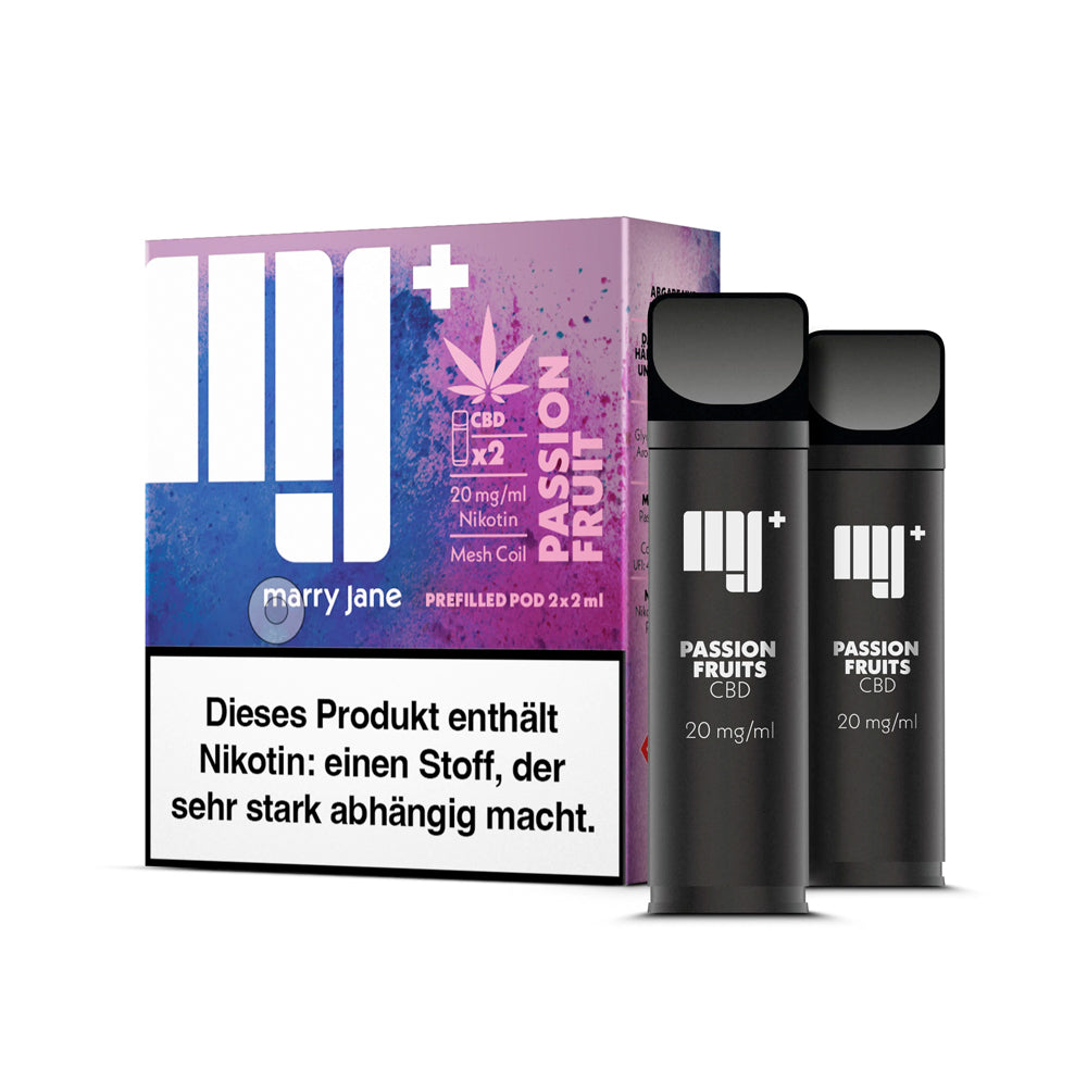 Marry Jane Kartusche mit Nikotin & CBD (2x2ml) - Passion Fruit